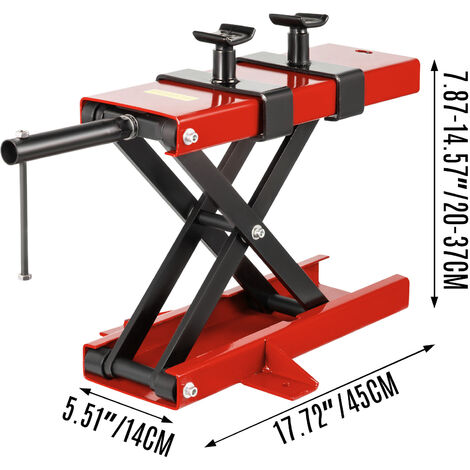 Élévateur à Ciseaux Pour Moto - Capacité 500 Kg - Hauteur Réglable 120-390 Mm - Neuf