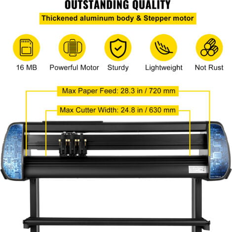 Cortador de Vinilo Máquina de Corte de Plotter de Vinilo de 870mm para  Cortar Negro Azul