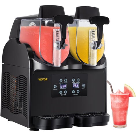 VEVOR Máquina de Granizados 2x2,5L Maquina de Granizados para Casa 370W  Máquina de Margarita bebida