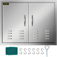VEVOR Puerta de La Cocina Al Aire Libre Puerta de BBQ 30x21 Pulgadas con Revestimiento y Ventilación Perfecto para Cocinas Al Aire Libre y Condiciones Climáticas, Llueva o Truene