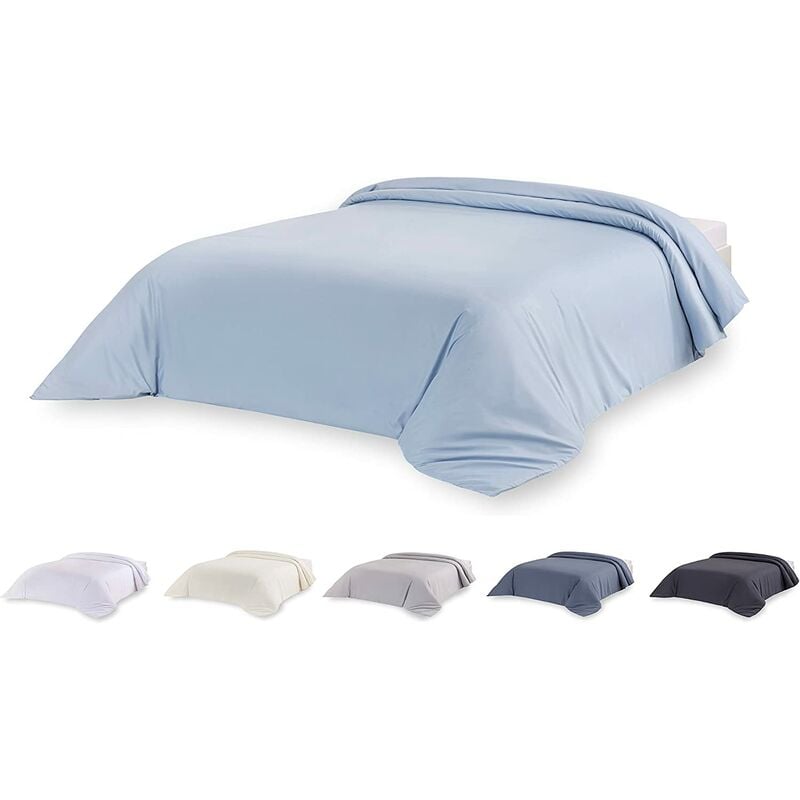 Todocama – Funda de microfibra para tacto extra suave. azul claro cama 8090 150x220cm. cama8090150x220cm