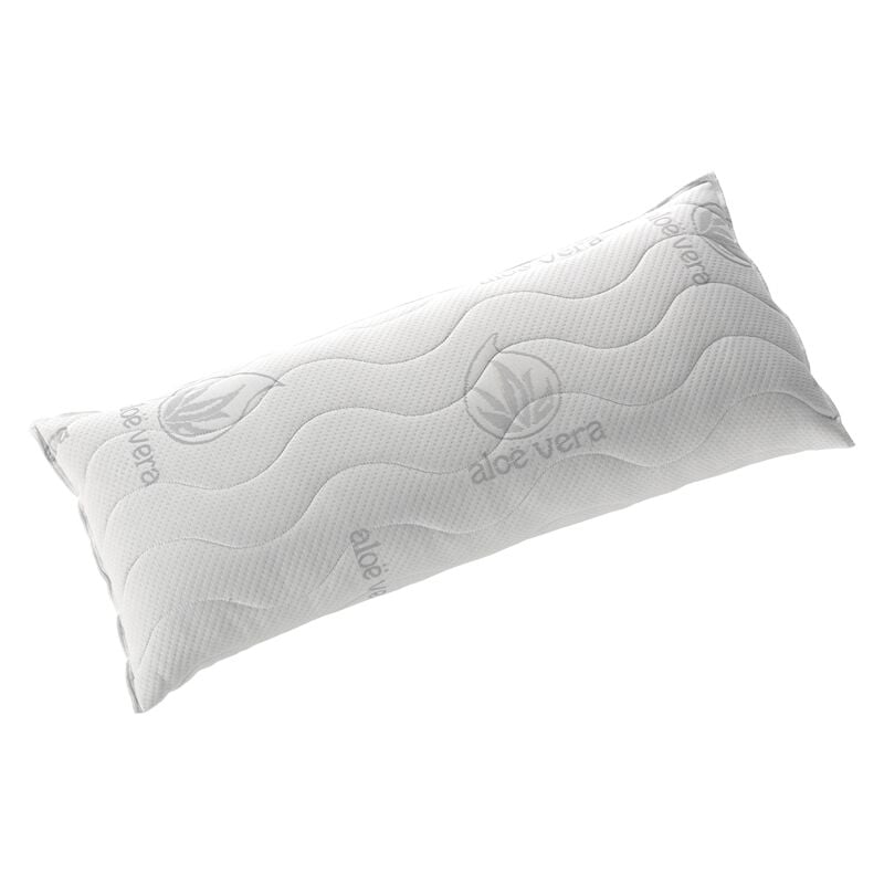 Almohada Aloe Vera de copos 90 cm todocama con 100 tejido strech termoregulable.