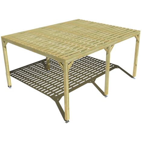 Pergola bois • 5m x 4m • indépendante • sens profondeur • platelage bois • livraison comprise