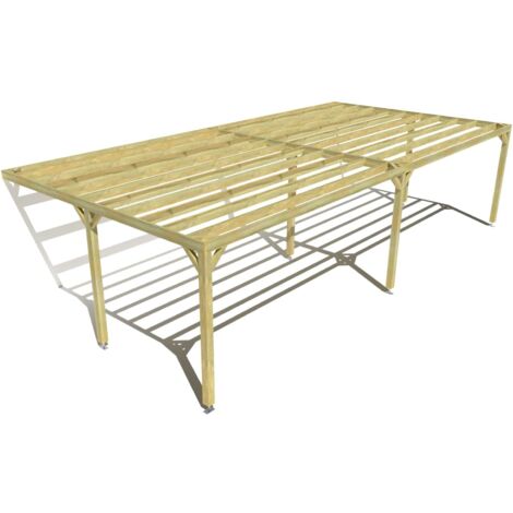 Pergola bois • 10m x 5m • adossée • sens largeur • livraison comprise