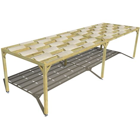 Pergola bois • 10m x 3m • indépendante • sens largeur • voilage semi-transparent inclus • livraison comprise