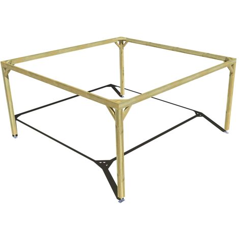 Pergola bois • 5m x 5m • indépendante • cadre simple • livraison comprise