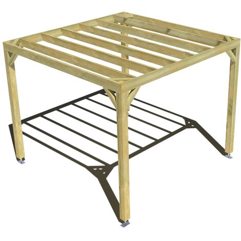 Pergola bois • 3m x 3m • indépendante • sens profondeur • livraison comprise