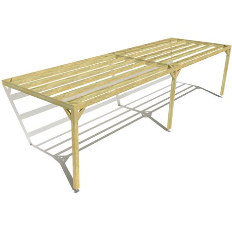 Pergola bois • 10m x 3m • adossée • sens largeur • livraison comprise