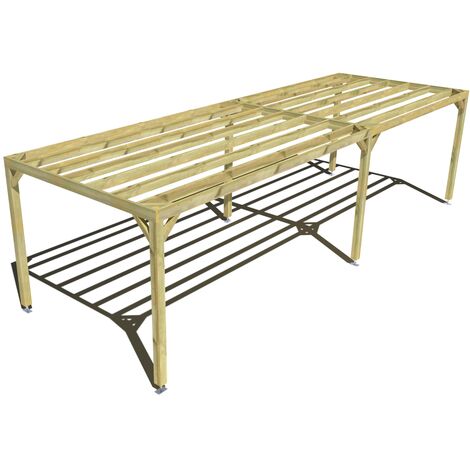 Pergola bois • 9m x 3m • indépendante • sens largeur • livraison comprise