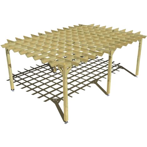 Pergola bois • 6m x 4m • indépendante • style retro • livraison comprise