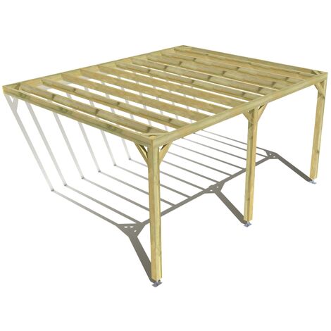 Pergola bois • 5m x 4m • adossée • sens profondeur • livraison comprise