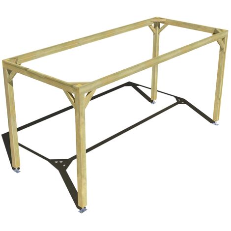 Pergola bois • 5m x 2m • indépendante • cadre simple • livraison comprise