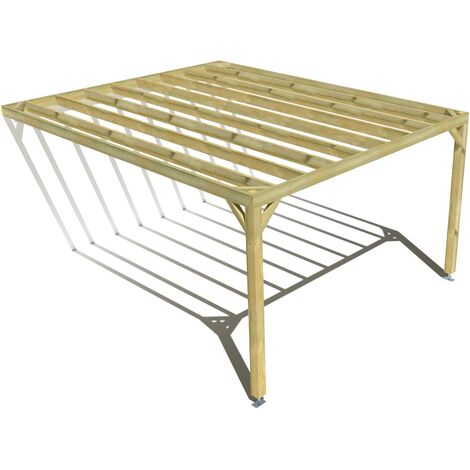 Pergola bois • 4m x 5m • adossée • sens profondeur • livraison comprise