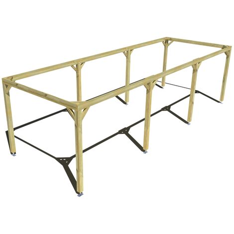 Pergola bois • 9m x 3m • indépendante • cadre simple • livraison comprise