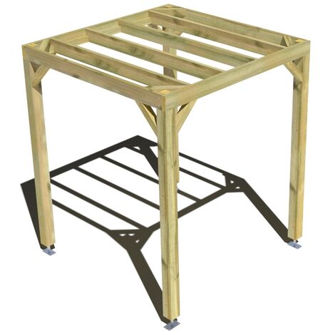 Pergola bois • 2m x 2m • indépendante • sens profondeur • livraison comprise