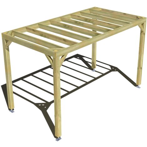Pergola bois • 4m x 2m • indépendante • sens profondeur • livraison comprise
