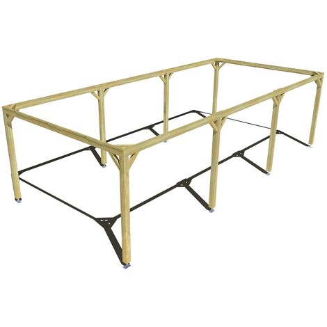 Pergola bois • 9m x 4m • indépendante • cadre simple • livraison comprise