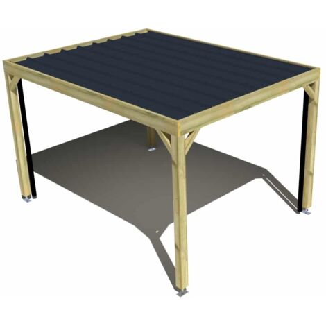 Carport bois • 3m x 4m • indépendante • sens largeur • livraison comprise