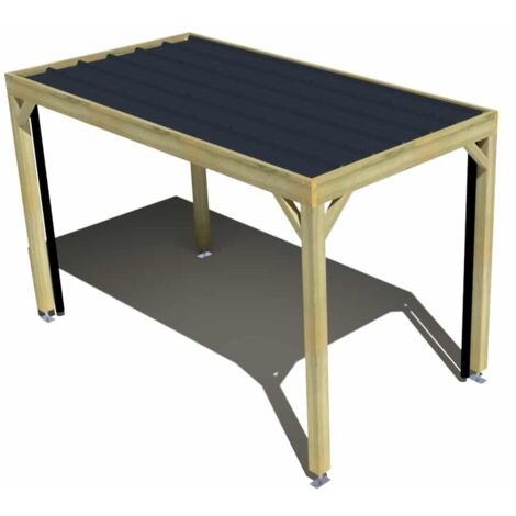 Carport bois • 2m x 4m • indépendante • sens largeur • livraison comprise
