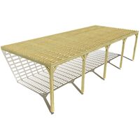 Pergola bois • 10m x 4m • adossée • sens profondeur • lattage bois • livraison comprise