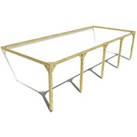 Pergola bois • 10m x 4m • adossée • cadre simple • livraison comprise