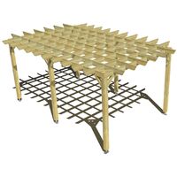Pergola bois • 3m x 5m • indépendante • style retro • livraison comprise