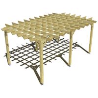 Pergola bois • 5m x 3m • indépendante • style retro • livraison comprise