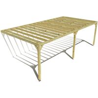 Pergola bois • 8m x 4m • adossée • sens profondeur • livraison comprise