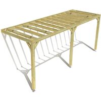 Pergola bois • 6m x 2m • adossée • sens profondeur • livraison comprise