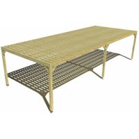 Pergola bois • 10m x 4m • indépendante • sens largeur • platelage bois • livraison comprise
