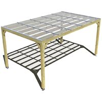 Pergola bois • 5m x 3m • indépendante • sens largeur • couverture étanche transparente incluse • livraison comprise
