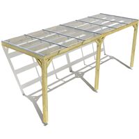 Pergola bois • 6m x 2m • adossée • sens largeur • couverture étanche transparente incluse • livraison comprise