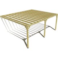Pergola bois • 6m x 5m • adossée • sens profondeur • livraison comprise