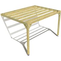 Pergola bois • 4m x 3m • adossée • sens largeur • livraison comprise