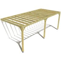 Pergola bois • 7m x 3m • adossée • sens profondeur • livraison comprise