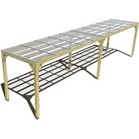 Pergola bois • 10m x 2m • indépendante • sens largeur • couverture étanche transparente incluse • livraison comprise