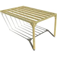 Pergola bois • 3m x 5m • adossée • sens profondeur • livraison comprise