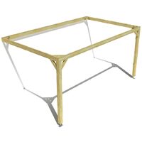 Pergola bois • 5m x 3m • adossée • cadre simple • livraison comprise
