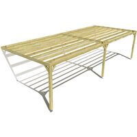 Pergola bois • 10m x 4m • adossée • sens largeur • livraison comprise