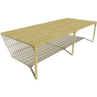 Pergola bois • 10m x 4m • adossée • sens largeur • platelage bois • livraison comprise