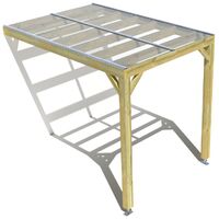 Pergola bois • 2m x 3m • adossée • sens largeur • couverture étanche transparente incluse • livraison comprise