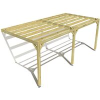 Pergola bois • 6m x 3m • adossée • sens largeur • livraison comprise