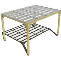 Pergola bois • 4m x 3m • indépendante • sens largeur • couverture étanche transparente incluse • livraison comprise