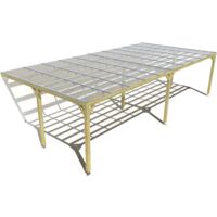 Pergola bois • 10m x 5m • adossée • sens largeur • couverture étanche transparente incluse • livraison comprise