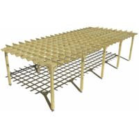 Pergola bois • 10m x 4m • indépendante • style retro • livraison comprise