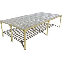 Pergola bois • 10m x 5m • indépendante • sens largeur • couverture étanche transparente incluse • livraison comprise