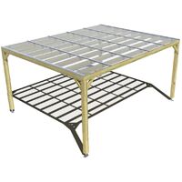 Pergola bois • 5m x 4m • indépendante • sens largeur • couverture étanche transparente incluse • livraison comprise