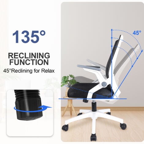 chaise et fauteuil de bureau Futurefurniture.® Chaise de bureau, adaptée à la jeunesse,chaise de bureau,chaise informatique,avec accoudoir réglable blanc