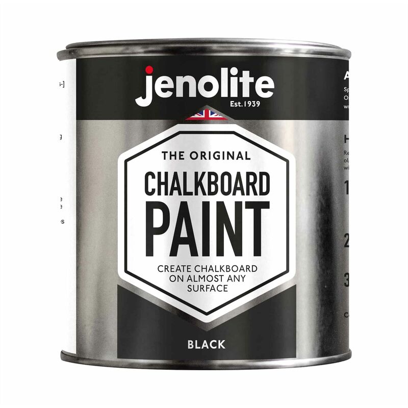 JENOLITE Chalkboard Paint - Black - (Create & renew blackboards on