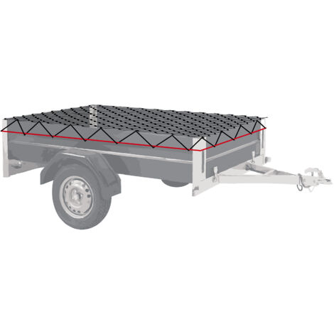 Elastisches Anhängernetz 3 Größen WERKA PRO XXL: 160 x 300 cm (maximal)
